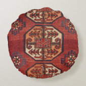 オレンジレッド·ターキスタン·メダリオンズ  ラウンドクッション (裏面)