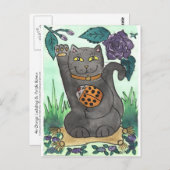 オレンジレディバグ&パープルバラ ポストカード (正面/裏面)