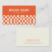 オレンジレトロはっきりしたおもしろい 名刺 (正面/裏面)