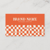 オレンジレトロはっきりしたおもしろい 名刺 (正面)