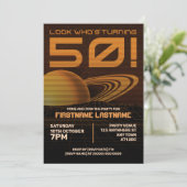 オレンジレトロウェーブ50thバースデーパーティーへの招待 招待状 (スタンド正面)