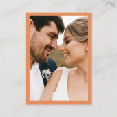 オレンジレトロデイジーボホQRコード結婚の詳細 エンクロージャーカード (裏面)