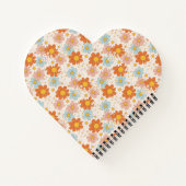 オレンジレトロデイジー3 Photo Horseコラージュ名 ノートブック (裏面)