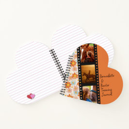 オレンジレトロデイジー3 Photo Horseコラージュ名 ノートブック