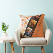 オレンジレトロデイジー4 Photo Horseコラージュ名 クッション (椅子)