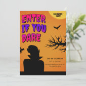 オレンジレトロハロウィーン招待状、ハロウィーンナイト 招待状 (スタンド正面)