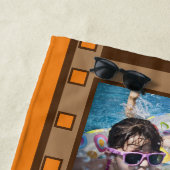 オレンジレトロフィルムストリップフォトビーチタオル ビーチタオル (インサイチュ)