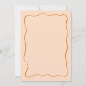 オレンジレトロブーツ&バブリーブライダルシャワー 招待状 (裏面)