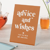 オレンジレトロボホ結婚のアドバイス&ウィッシュ 台座サイン (インサイチュ)