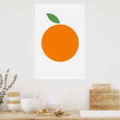 オレンジレトロポスター60年代70年代引用文 ポスター (キッチン)