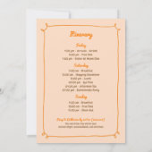 オレンジレトロラストロデオ女性のカーボーイバチェロレッテ 招待状 (裏面)