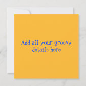 オレンジレトロルアウ(ハワイ式宴会)フラの良い時間招待状 招待状 (裏面)