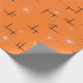 オレンジレトロ原子時代 ラッピングペーパー (角)