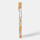 オレンジレトロ花柄 Case-Mate iPhoneケース (裏面 / 左)