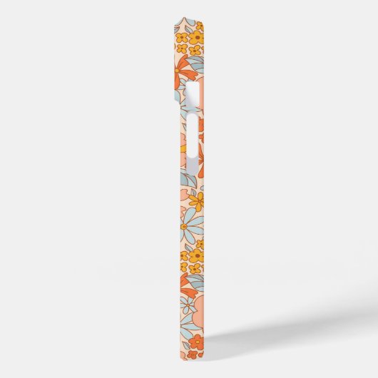 オレンジレトロ花柄 Case-Mate iPhoneケース (裏面 / 左)