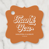 オレンジレトロ70sボホサンキュー結婚ズ フェイバータグ (正面)