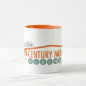 オレンジレトロ モダン マグカップ (中央)