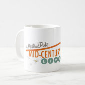 オレンジレトロ モダン マグカップ (正面左)