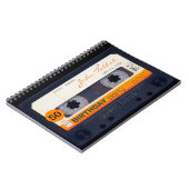 オレンジレトロAudiotape 50th birthday Guestbook N2 ノートブック (左側)