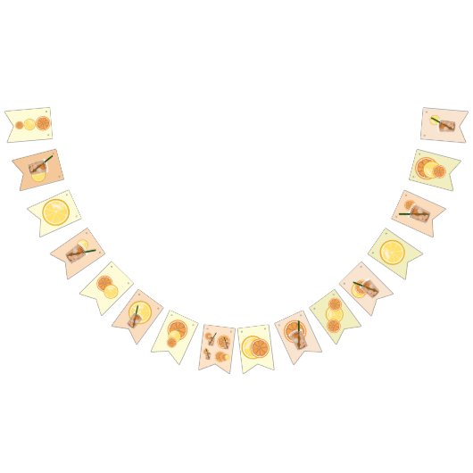 オレンジレモンカクテルジュイスパーティー バンティングフラッグ (全)