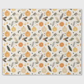 オレンジレモンシトラスグリーンイエロー ラッピングペーパー (フラット)