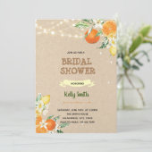 オレンジレモンシトラステーマシャワー招待状 招待状 (スタンド正面)