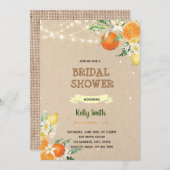 オレンジレモンシトラステーマシャワー招待状 招待状 (正面/裏面)