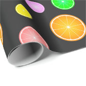 オレンジレモンライムグレープフルーツ夏のパーティーパターン ラッピングペーパー (ロールコーナー)