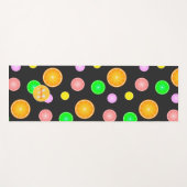 オレンジレモンライムフルーツ夏パターンモノグラム ヨガマット (正面(横))