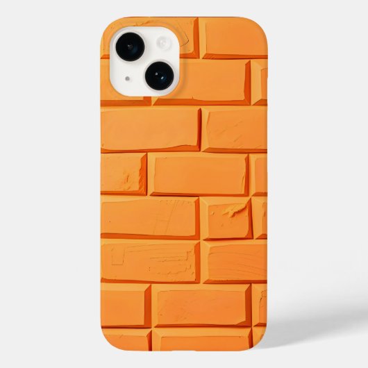 オレンジレンガ柄iPhoneケース大胆なスタイル Case-Mate iPhoneケース (裏面)