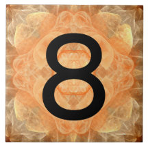 オレンジレースのセラミックタイルの屋家番号