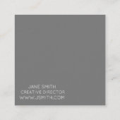 オレンジロゴ水色モダンクリエイティブ業界 スクエア名刺 (裏面)