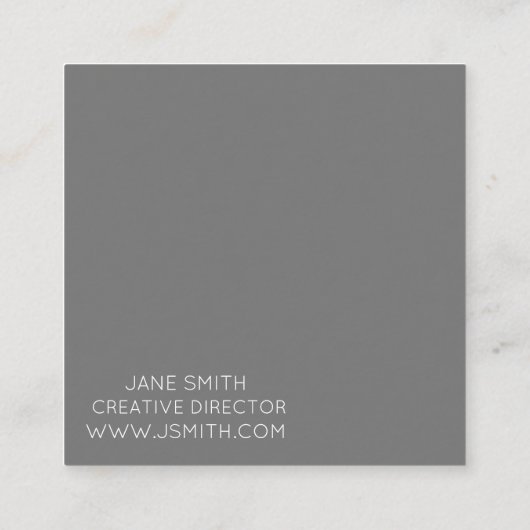 オレンジロゴ水色モダンクリエイティブ業界 スクエア名刺 (裏面)