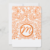 オレンジロベバード結婚式招待状 招待状 (裏面)