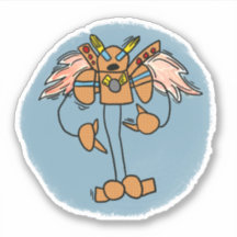 オレンジロボット漫画ブックスタイルシール