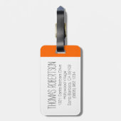 オレンジロングホール乗客より多くの睡眠荷物タグ ラゲッジタグ (裏面縦)