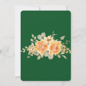 オレンジローズストリングライトグリーンバースデー 招待状 (裏面)