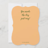 オレンジローズプリティーサンクス フラットノートカード サンキューカード (裏面)