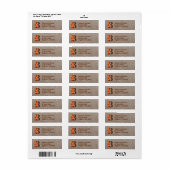 オレンジローズモノグラムイニシャルB 住所 ラベル (フルシート)