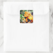 オレンジワイルドマッシュルーム自然 スクエアシール (バッグ)