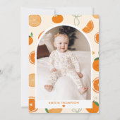 オレンジワンリトルかわいこちゃんファースト誕生日パーティー 招待状 (裏面)