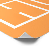 オレンジワンレース人間引用文文字ポスター ポスター (角)