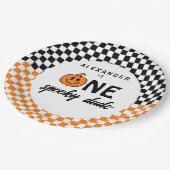 オレンジワン不気味ダドハロウィーン1st誕生日 ペーパープレート (アングル)