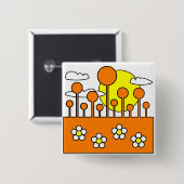 オレンジワールド 缶バッジ (正面&裏面)