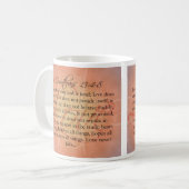 オレンジヴィンテージの聖書の聖なる書物、経典愛原稿 コーヒーマグカップ (正面左)