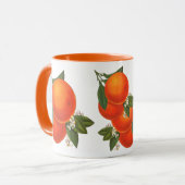 オレンジヴィンテージクラートアートコーヒーマグ マグカップ (正面左)