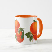 オレンジヴィンテージクラートアートコーヒーマグ マグカップ (正面右)