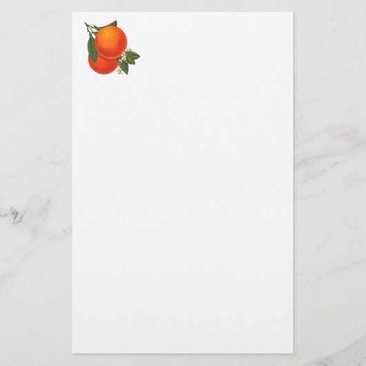 オレンジヴィンテージクラートアート 便箋 (正面)