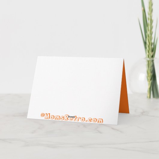 オレンジヴィンテージ空白のクレート カード (裏面)