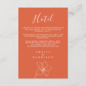 オレンジヴェローナサンセット結婚フローラズホテル エンクロージャーカード (正面)